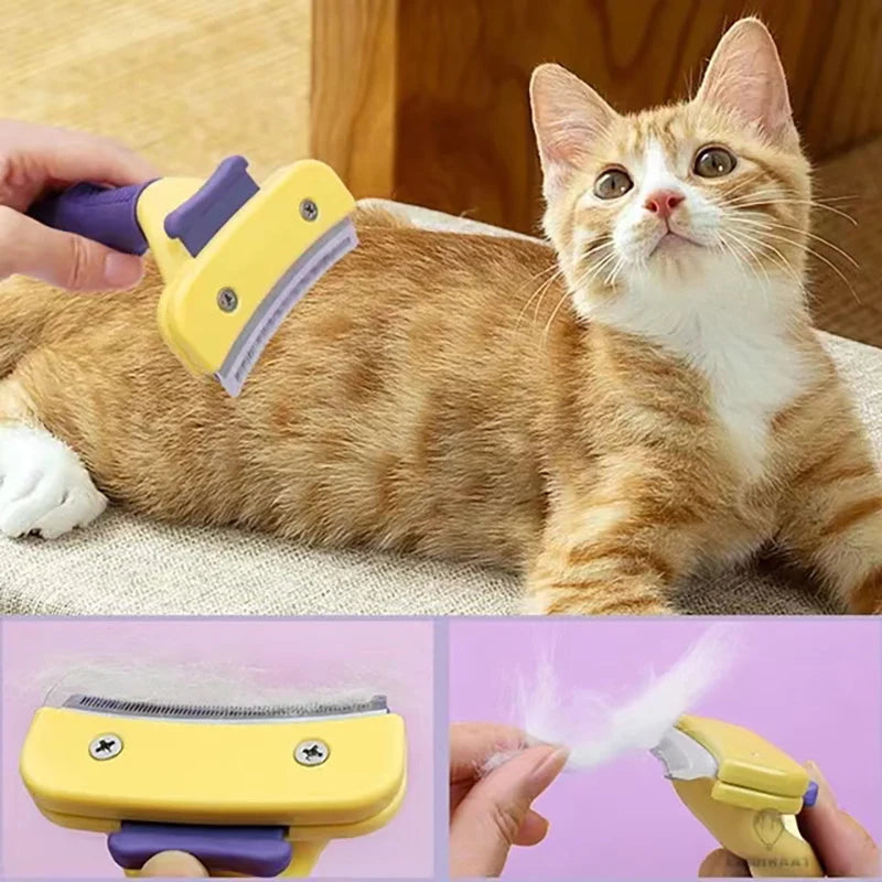 Pet Dog Hair Brush Dogs Cats Hair Remover Open Knotting Comb for Short and Long Hair Reduces Shedding and Detangling Tool