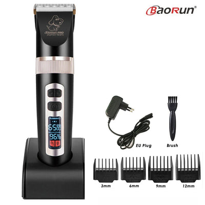 BaoRun P9 Dog HairClipper Professional LCD Screen Pet Cat Clippers Electric Grooming Trimmer Rechargeable Haircut Machine Animal