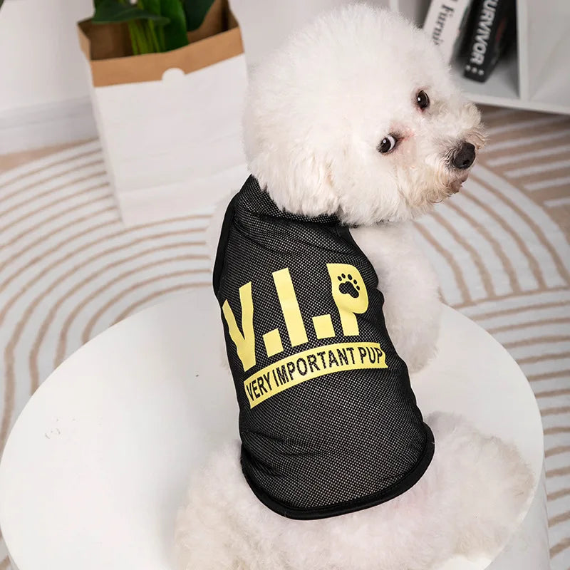 Pet Dog Clothes Summer Jersey Pet Cat Vest Mesh Breathable Dog T-shirt for Small Large Dog Pet Costume PawPrint Treasures