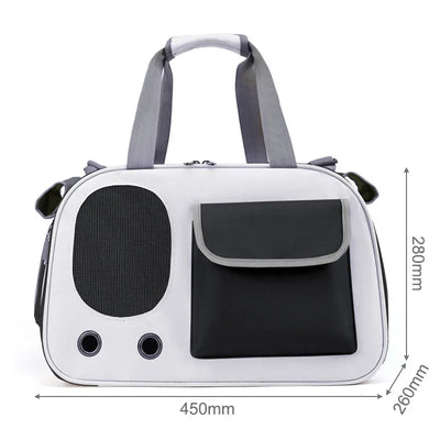Foldable Airline Approved Pet Carrier Bag for Small Dogs Cats Rabbits Puppies - Durable Oxford Fabric Travel Tote with Ventilati