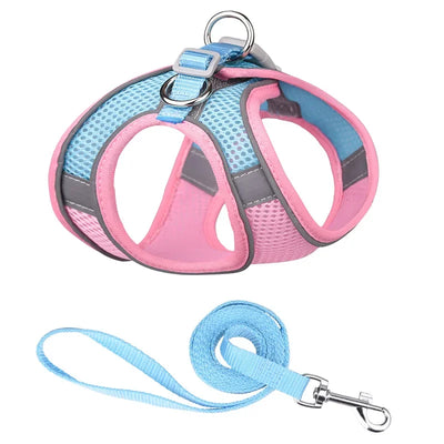 Vest-style Pet Chest Strap, Reflective and Breathable Dog Leash, Small and Medium-sized Cat Leash, Anti-lost
