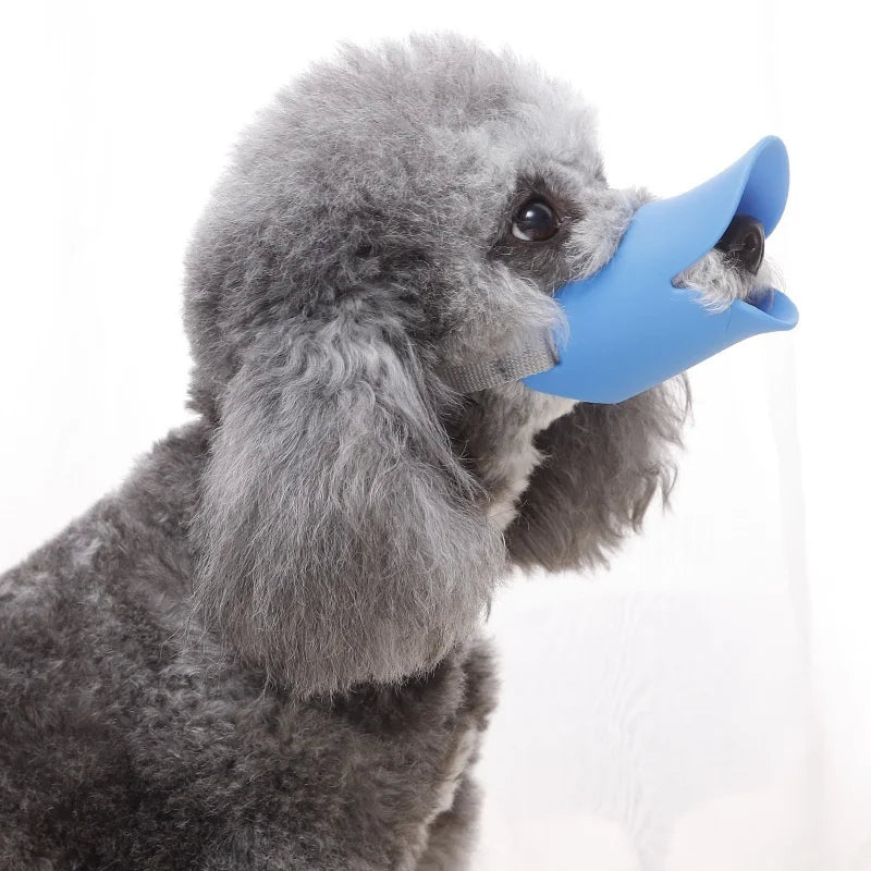 Adjustable Silicone Dog Duck Muzzle Anti-Bite Stop Barking Pet Accessory Safe for Small to Large Dogs Mouthpiece Cover