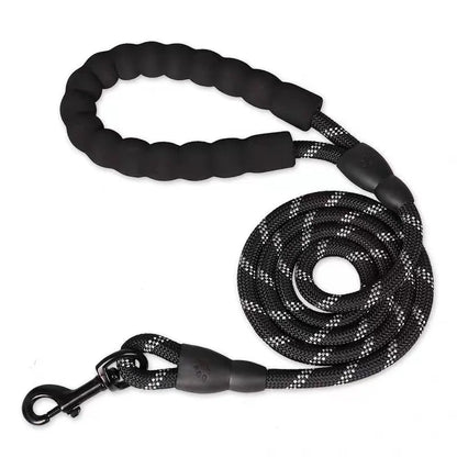 Reflective Comfortable Padded Handle - Double Heavy Duty Traction Rope For Strong Dogs Enhance Safety And Control PawPrint Treasures