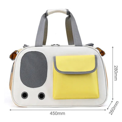 Foldable Airline Approved Pet Carrier Bag for Small Dogs Cats Rabbits Puppies - Durable Oxford Fabric Travel Tote with Ventilati
