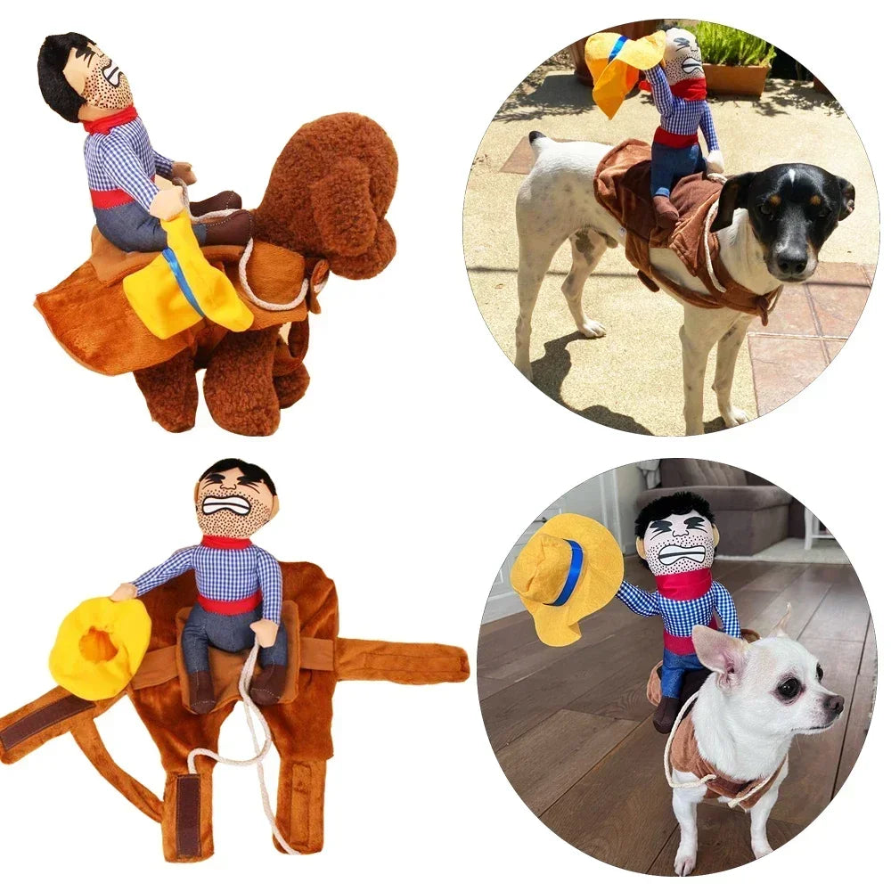 Dog Clothes Funny Cosplay Halloween Costume Puppy Kitty Cowboy Clothing Creative Pet Novelty Party Outfits Bulldog Pug Chihuahua PawPrint Treasures