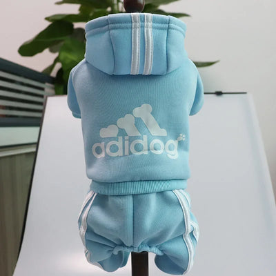 Winter Clothes for Small Dogs Sport Dog Hoodie Fleece Overalls for Small Breeds Dogs Sport Puppy Sweatshirt 4 Legs Dog Jumpsuit