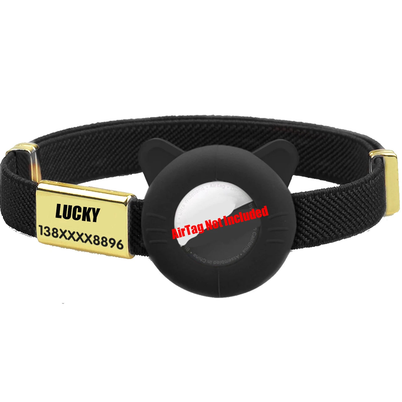 New Breakaway AirTag Tracker Cat Collar Free Custom Name Tag Kitten Collar with GPS Holder Case Anti-lost Adjustable Pet Collars
