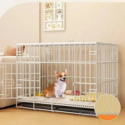 Large Space House For Dogs Pet Supplies Pet Villa Dog Cage With Toilet Tray Puppy House Iron Mesh Dog Cage Indoor Duplex Luxury PawPrint Treasures