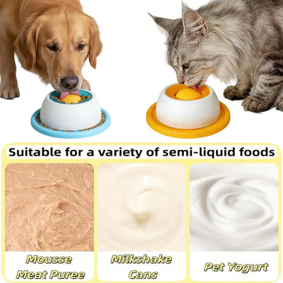 Liquid Slow Dog Bowls Anti-slip Ball-shaped Bone Soup Dog Licking Bowl Licking Bowl for Healthy Eating Non-Slip and Anti-Chokin