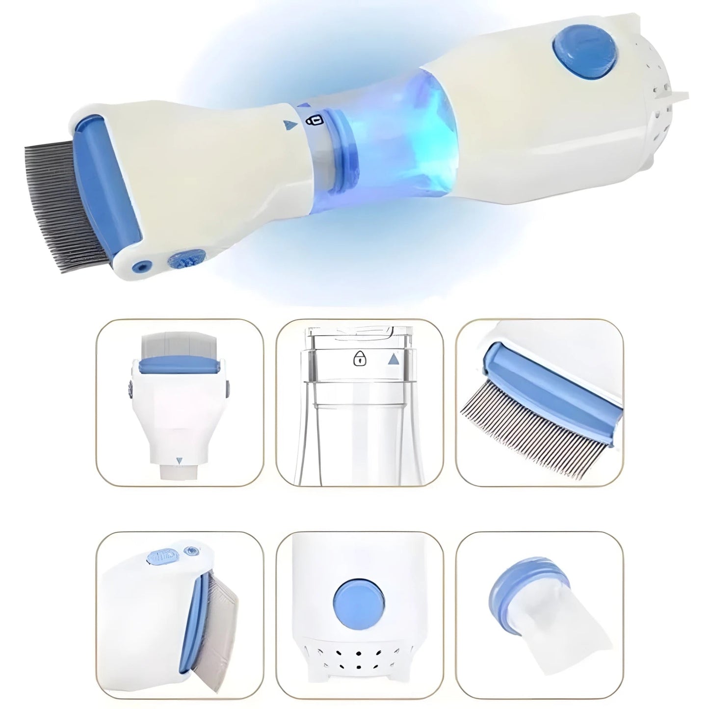 Electric Suction Flea Comb Efficient Cleaning Removing Lice Automatic Clean Comb with Dense Teeth For Dog/Cat Pet Grooming tool PawPrint Treasures