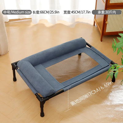 Summer Pet Folding Bed - Breathable & Moisture-Resistant Cat & Dog Bed for All Seasons
