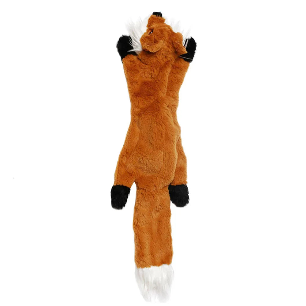 Skinny No Stuffing Squeaky Plush Dog Chew Toys Cute Simulated Animal Shape Dog Chewing Toy Durable Pet Puppy Toy with Squeakers