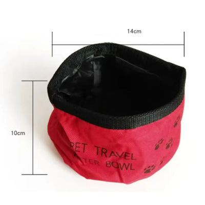 Dog Bowl for Travel Oxford Bowl for Outdoor Hiking Feeding Food Dispenser Breeds Foldable Dog Food Bowl