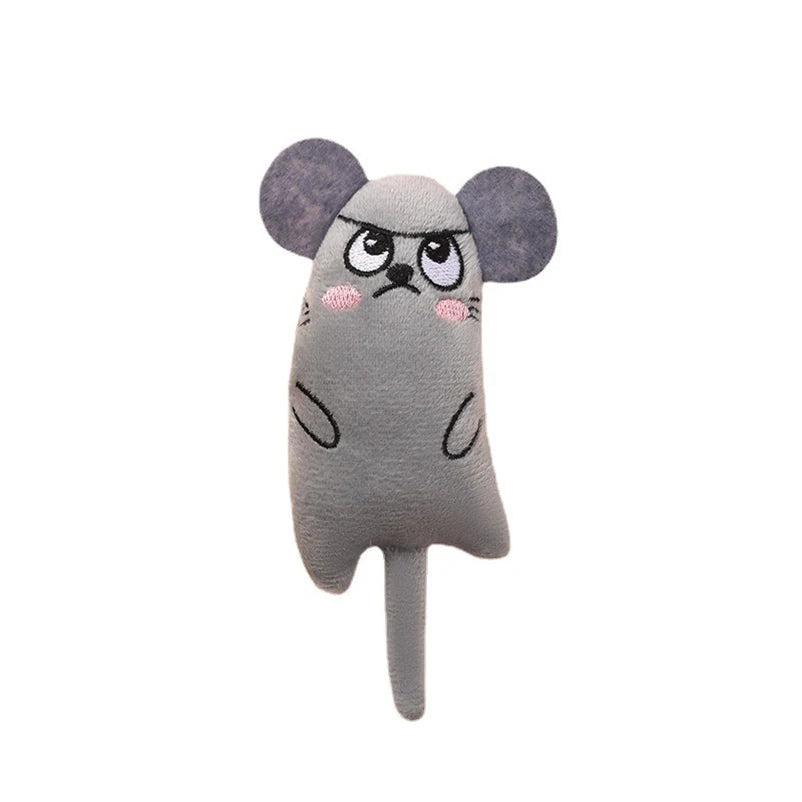 Cartoon cat and dog toy Bite resistant puppy plush doll Cat grinding teeth cleaning interactive toy