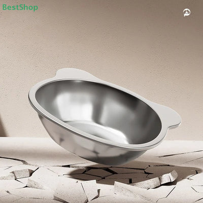 ♥♥♥Stainless Steel Cat Bowl Dog Bowl Protects Cervical Spine Pet Bowl Anti-knocking Heightened Cat Food Basin Drinking Bowl