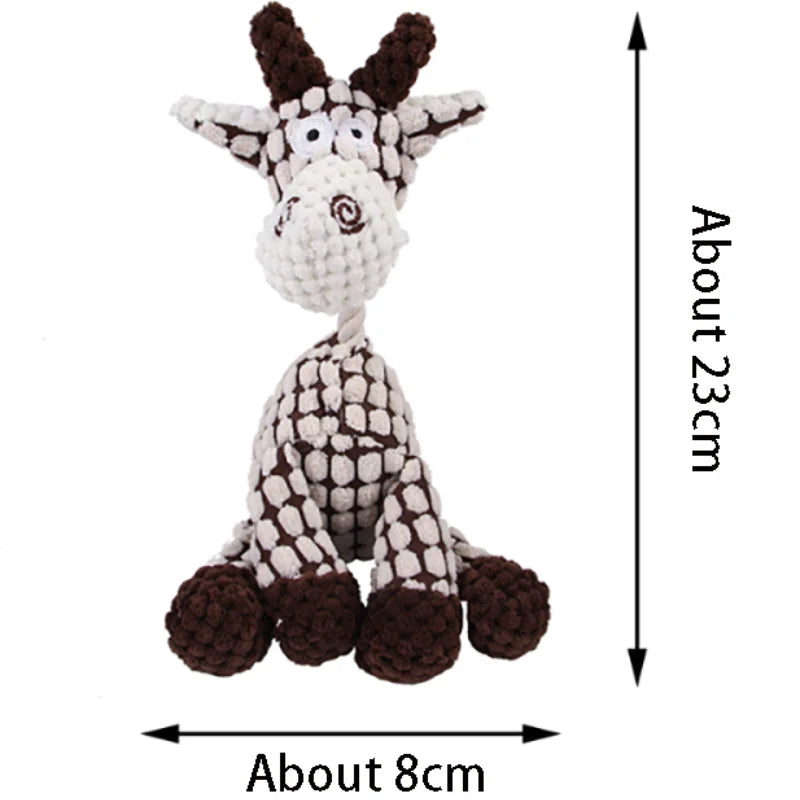 New Plush Squeaky Puppy Chew Toys Interactive Teething Training Dog Toys for Small Dogs Cute Donkey Design