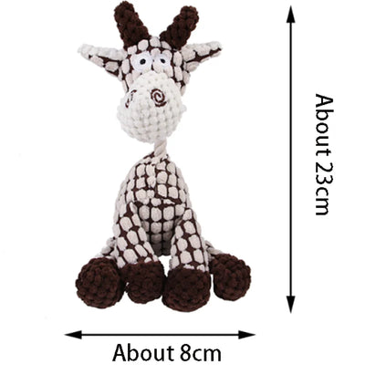 New Plush Squeaky Puppy Chew Toys Interactive Teething Training Dog Toys for Small Dogs Cute Donkey Design