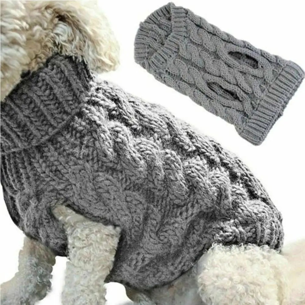 Pet Dog Clothes Sweater Fashion Autumn Winter Warm Dog Sweater Knitted Coat Knitwear for Small Puppy Clothing PawPrint Treasures