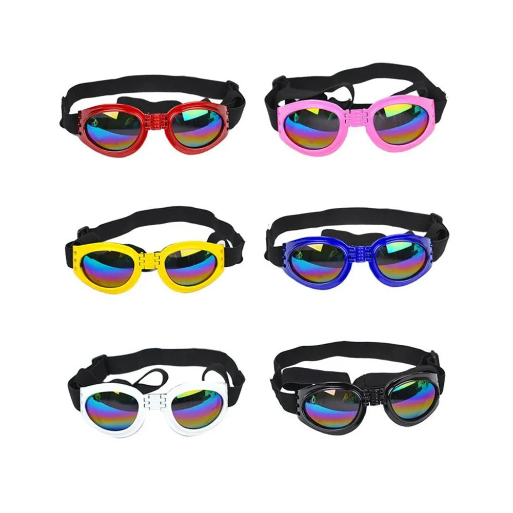 6 Color pet Dog Sunglasses Foldable Adjustable Collapsible Padded UV Protection Sunglasses Pet Accessories Motorcycle Glasses