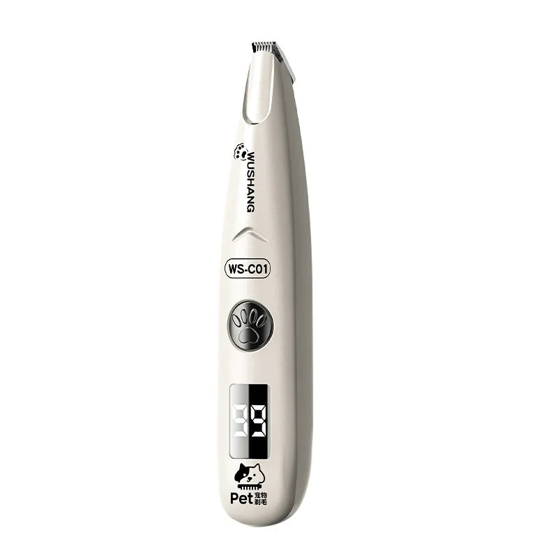 Pet Dog Electric Groomer Trimmer with LED Light Waterproof Pet Foot Hair Trimmer Low Noise Cat Dog Ear Hip Face Foot Paw Shaver