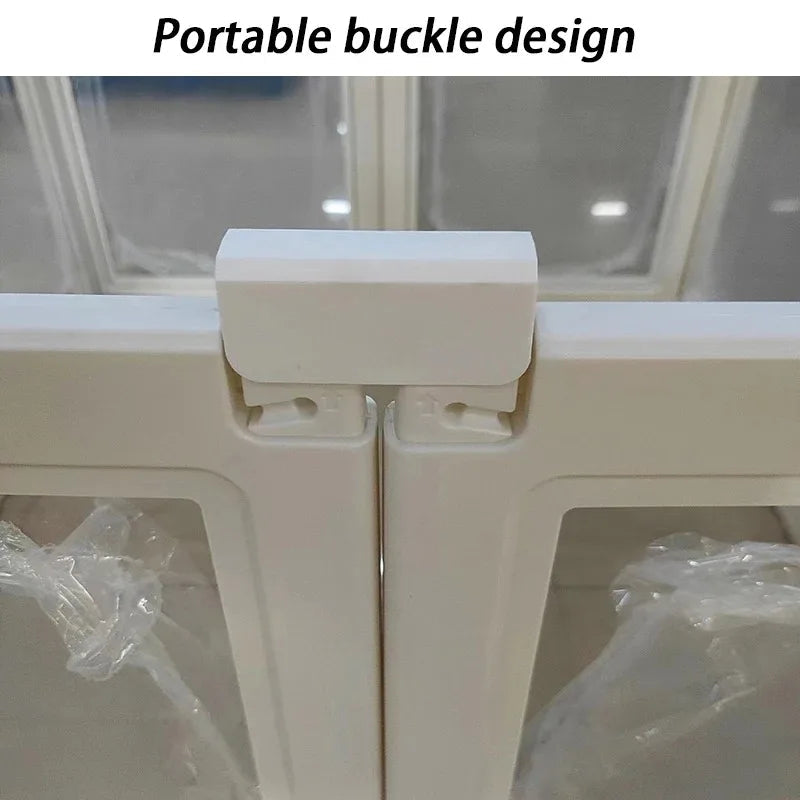 Indoor Dog Fences Cages Backyard Transparent Dog Enclosure High Home Puppy Playpen Small Animals Crate Portable Pet Corral PawPrint Treasures