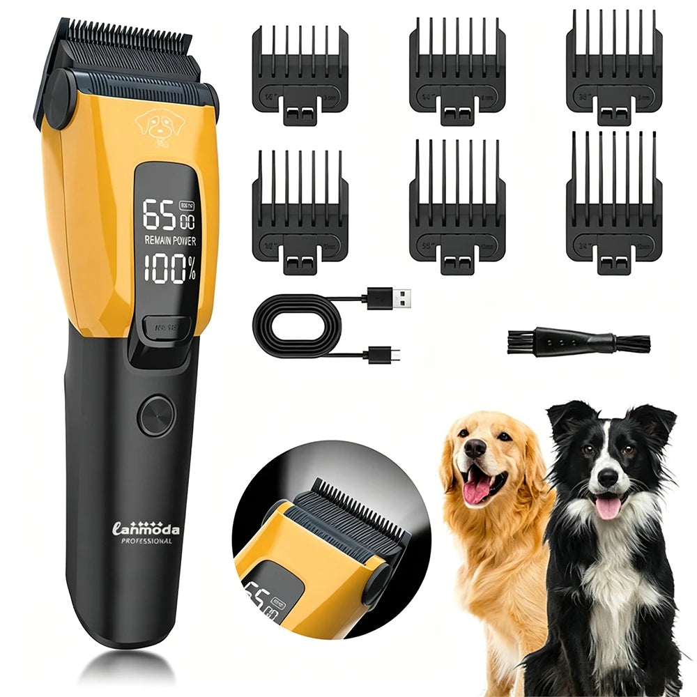 Pet Clipper Professional Dog Hair Trimmer Cat Grooming Shaver Type-c Charged Electric Puppy Cutting Machine for Small Big Animal