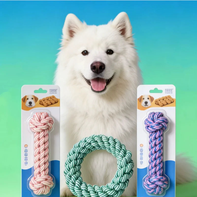 Pet Dog Rope Toy Durable Chew Bite Resistant Drag Pet toys for Medium Large Dogs Golden Retriever Pitbull Labrador Supplies PawPrint Treasures