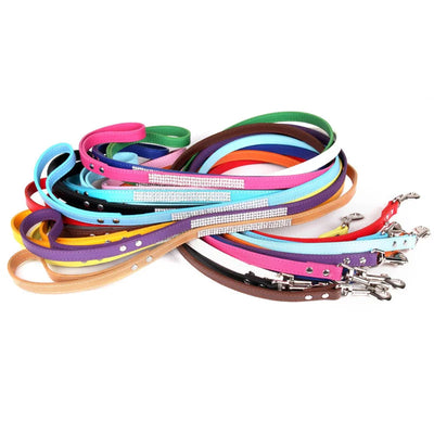 Fashion Rhinestone Dog Leash Pet Bling Shiny Cat Puppy Walking Leashes Lead for Small Dogs Cats Chihuahau Yorkshire Teddy 120cm