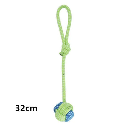 Interactive Cotton Rope Dog Toys, Mini Chew Ball & Toothbrush Toy for Puppy Teeth Cleaning, Durable Pet Accessories for Small to
