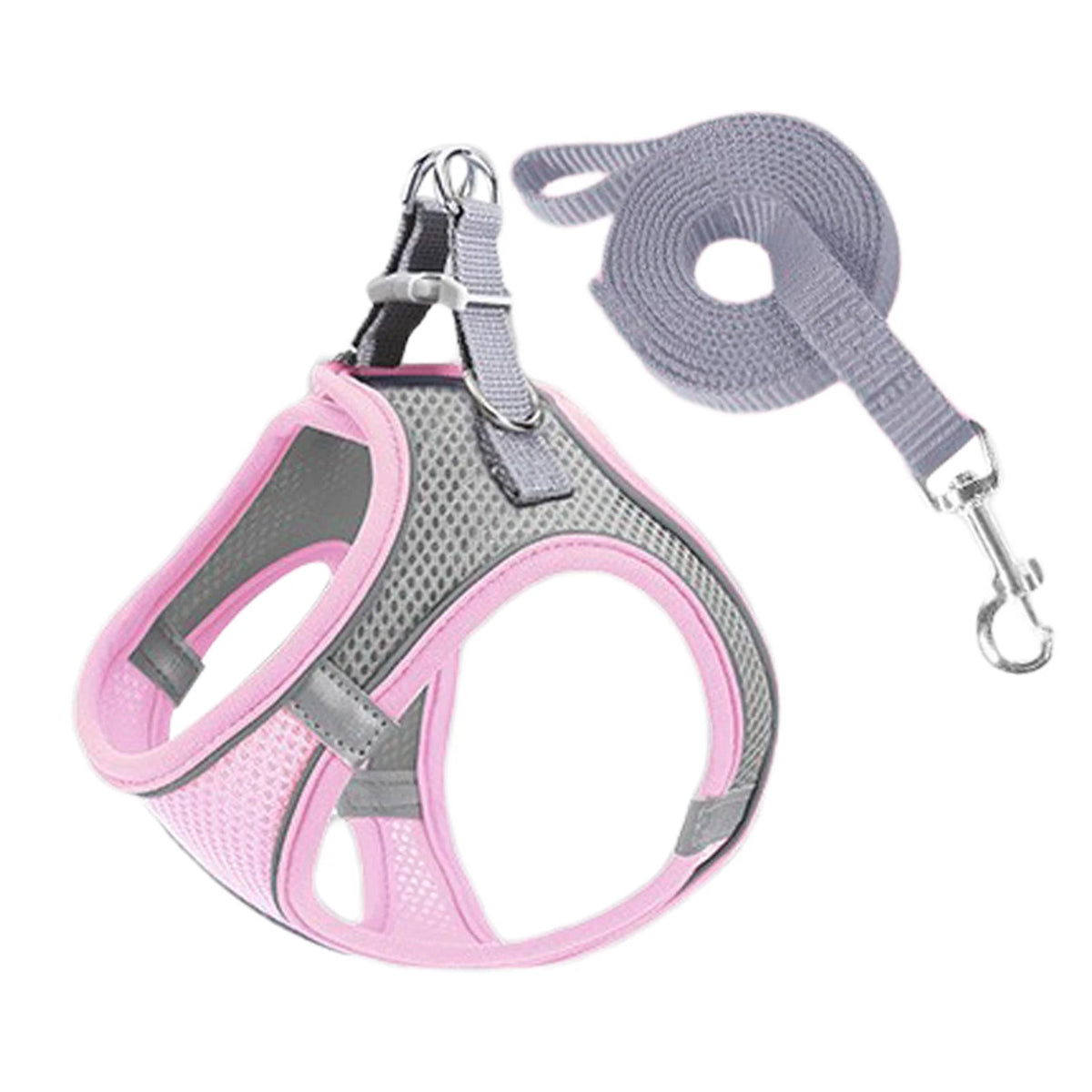 Cat Dog Harness Vest Chest Rope Set Reflective Breathable Adjustable Pet Harness for Small Medium Dogs Outdoor Walking PawPrint Treasures
