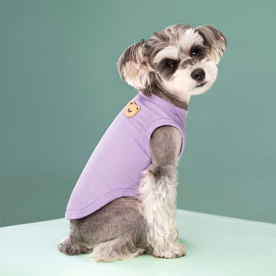 NewSpring Summer Pet Clothes for Cats Dogs Breathable Waffle Vest, Soft & Light, Perfect for Teddy Bichon Frise Small Medium Dog
