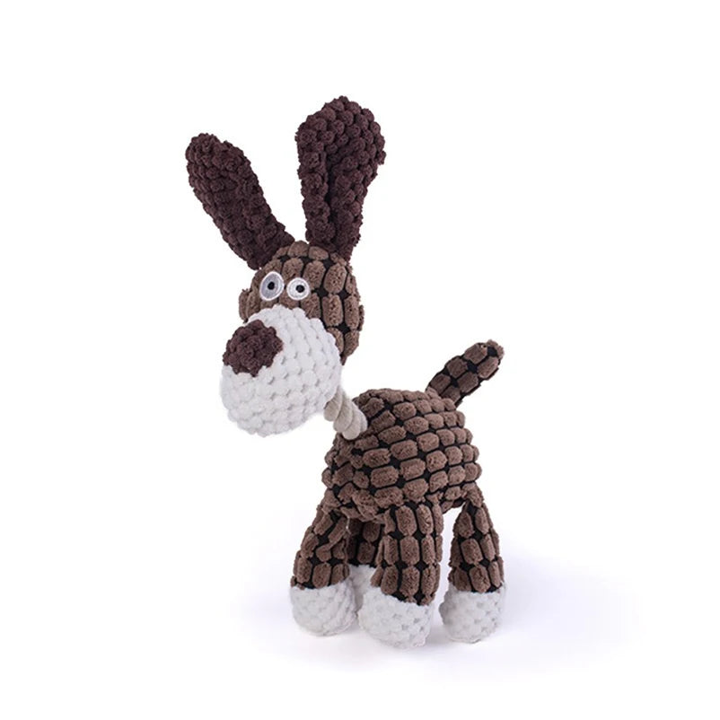 New popular cute animal shaped pet plush toys interactive toys for pets to relieve boredom and grind teeth