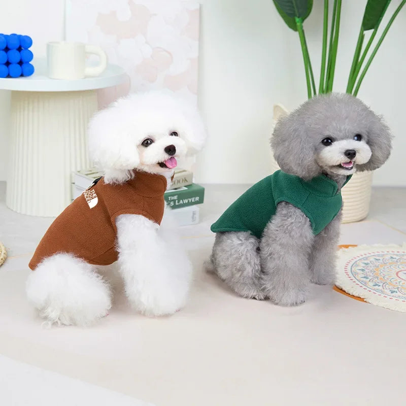 Pet Dog Clothes,Polar Fleece Warm Dog Vest,Fashion Comfortable and Breathable Dog Cothes,Clothes for Small and Medium-sized Dogs PawPrint Treasures