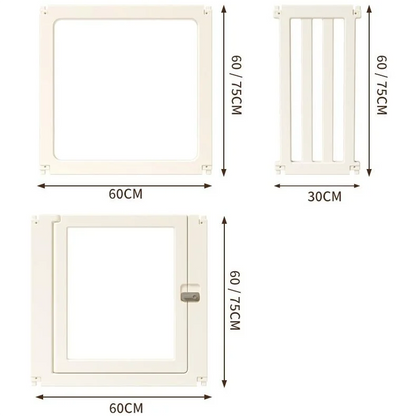 Small Pet Dog Cage Full Transparent Acrylic Indoor Home Security Fence Safe for Cats and Dogs PawPrint Treasures