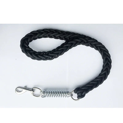 Short Explosion-proof Dog Leash Shock Absorb Spring Stainless Steel Nylon Braided Lead Pet Rope for Large Dogs Walking Training