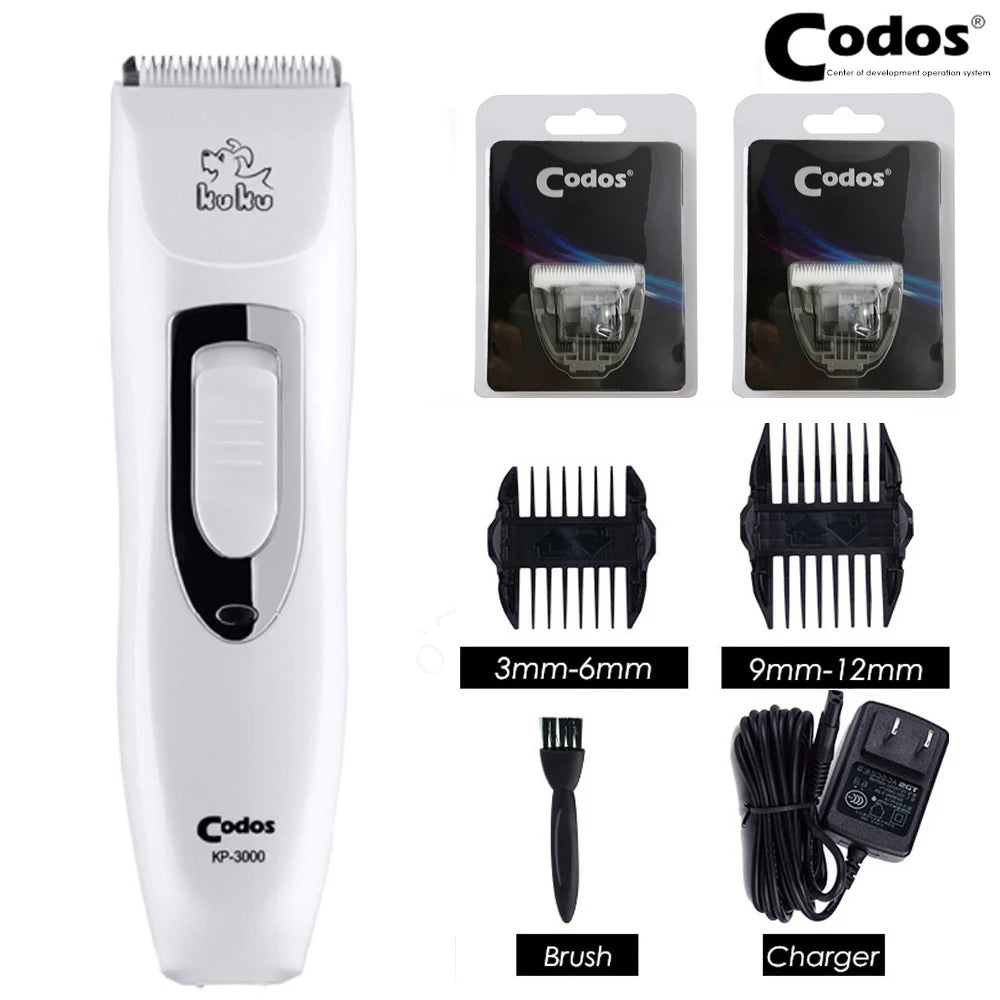 Codos KP3000 Professional Grooming Kit Cat Dog Hair Trimmer Rechargeable Electrical Pet Clipper Shaver Set Haircut Machine