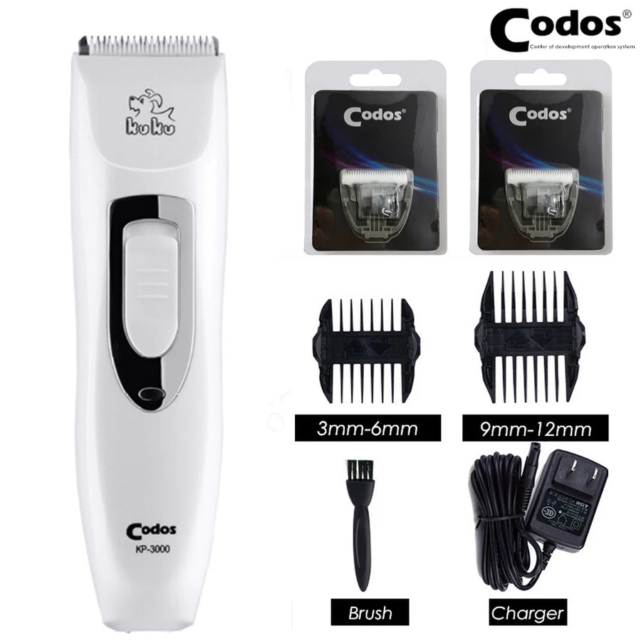 Codos KP3000 Professional Grooming Kit Cat Dog Hair Trimmer Rechargeable Electrical Pet Clipper Shaver Set Haircut Machine