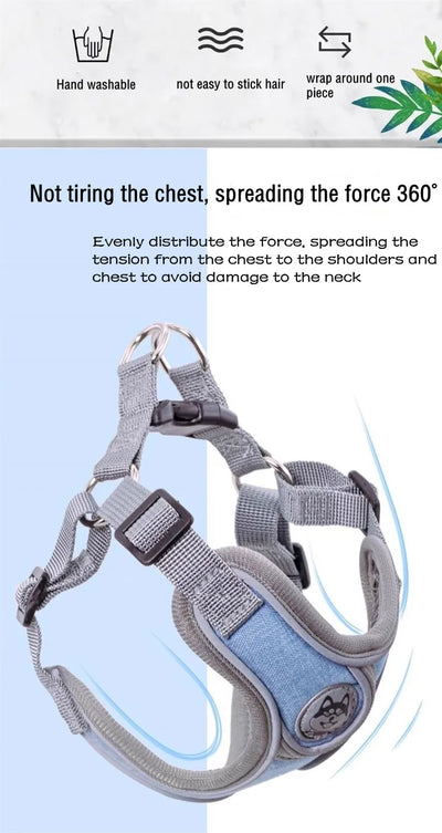 Dog Harness Adjustable Pet Harness Vest For Small Large Dog Cat Reflective Mesh Puppy Cat Chest Strap Dog Accessories