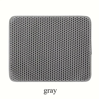 Double Layer Honeycomb Design Cat Litter Trapping Mat, Non-slip Washable Cat Cleaning Mat For Pet Toilet Kennel Litter Box