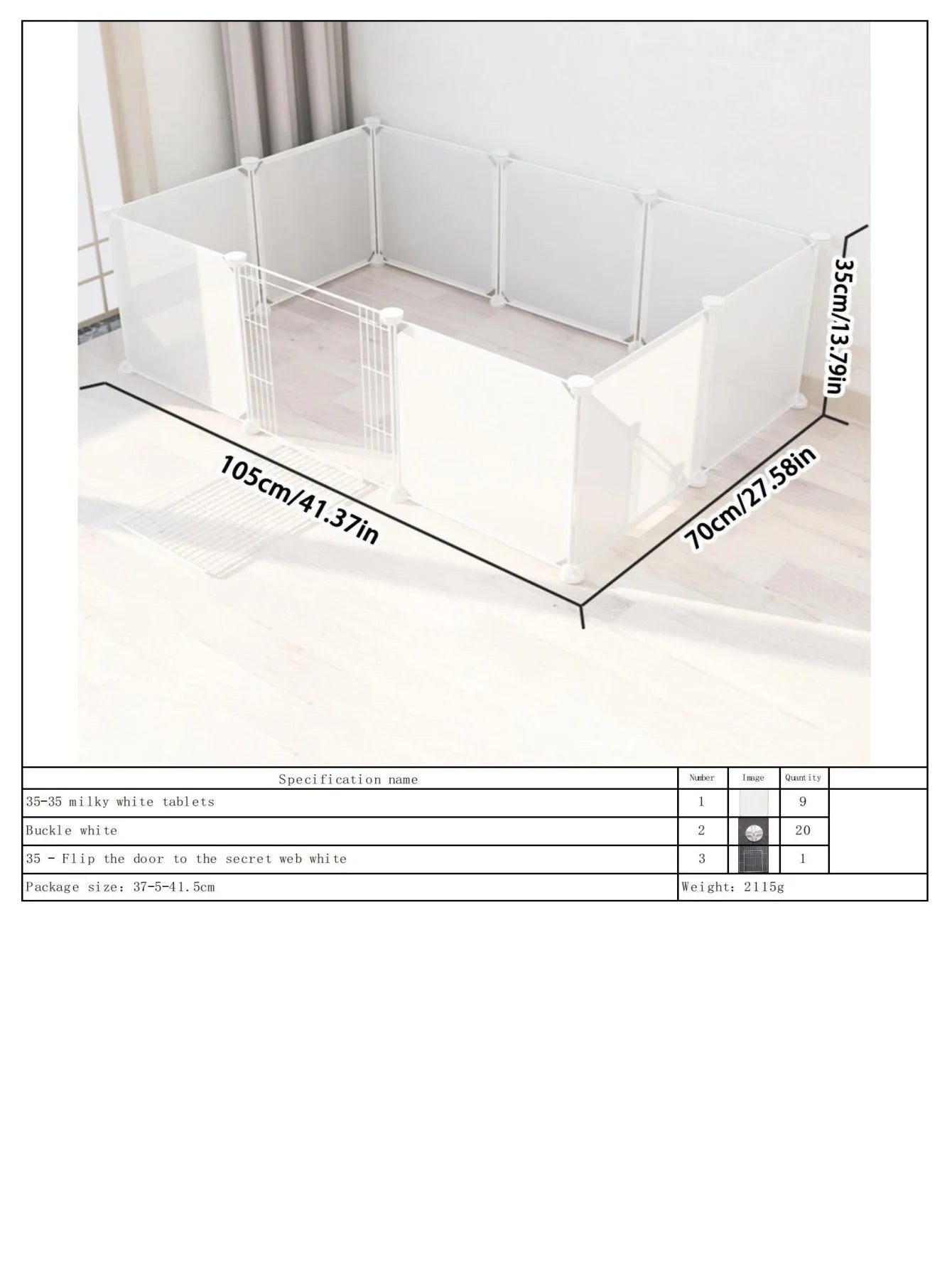 Multifunctional DIY Pet Fence Dog Fence Transparent Dog Fence Dog Cage Cat Fence Rabbit Isolation Fence