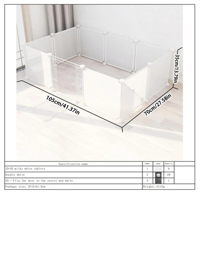 Multifunctional DIY Pet Fence Dog Fence Transparent Dog Fence Dog Cage Cat Fence Rabbit Isolation Fence