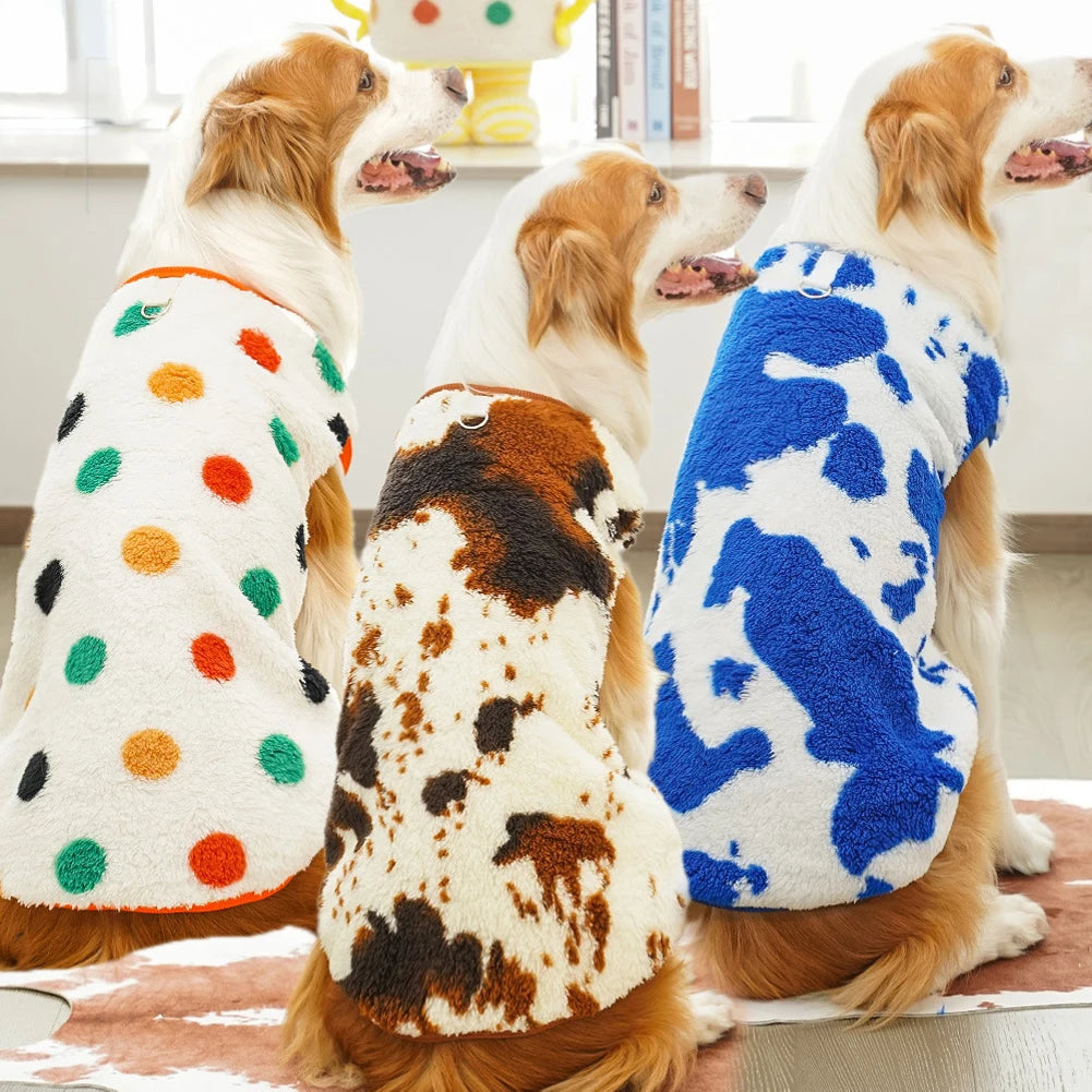 M-7XL Pet Warm Flannel Clothes Winter Dog Cat Coat Pet Clothes 5-35kg Bichon French Bulldog Clothes Pajamas PawPrint Treasures