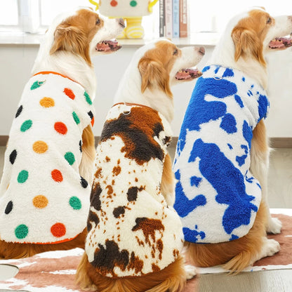 M-7XL Pet Warm Flannel Clothes Winter Dog Cat Coat Pet Clothes 5-35kg Bichon French Bulldog Clothes Pajamas PawPrint Treasures