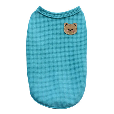 NewSpring Summer Pet Clothes for Cats Dogs Breathable Waffle Vest, Soft & Light, Perfect for Teddy Bichon Frise Small Medium Dog
