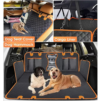 Dog Car Seat Cover Waterproof Pet Dog Carriers Travel Mat Hammock For Small Medium Large Dogs Car Rear Back Seat Safety Pad
