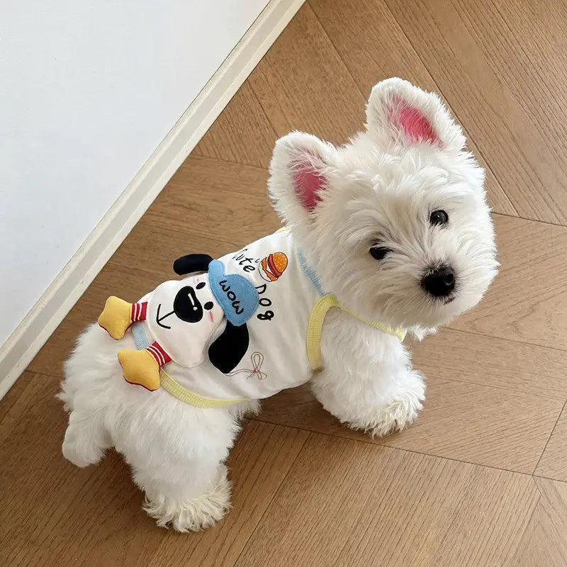 Pet Cute Ice Cream Vest Teddy Spring Clothing Small Dog Cat Pet Dress Couple Outfit Dog Clothes for Small Dogs Puppy Clothes PawPrint Treasures