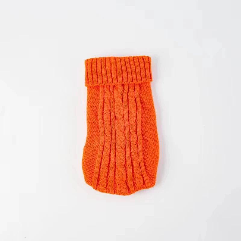 Elegant WarmTurtleneck Sweater for Miniaturedachshund Soft Knitted Sweater for Wiener Dogs Solid Color Sweatshirt for Badger Dog