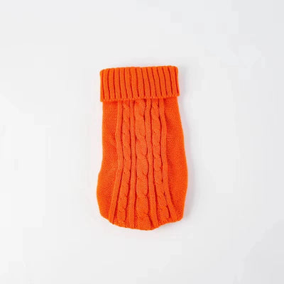 Elegant WarmTurtleneck Sweater for Miniaturedachshund Soft Knitted Sweater for Wiener Dogs Solid Color Sweatshirt for Badger Dog