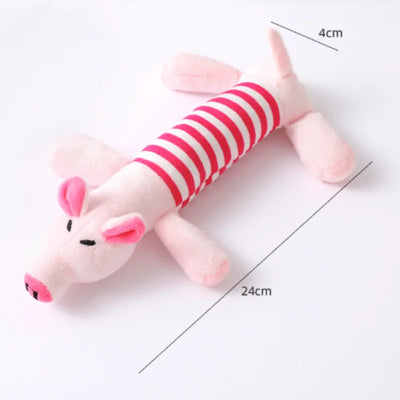 New Plush Squeaky Puppy Chew Toys Interactive Teething Training Dog Toys for Small Dogs Cute Donkey Design