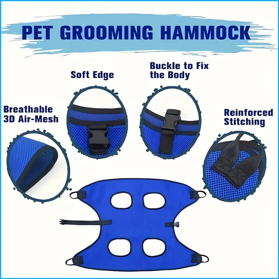 Pet Grooming Hammock Cat Dog Nail Clipper Fixer Teddy Hook Type Feeding Anti-scratch Artifact Restraint Bag Pet Accessories